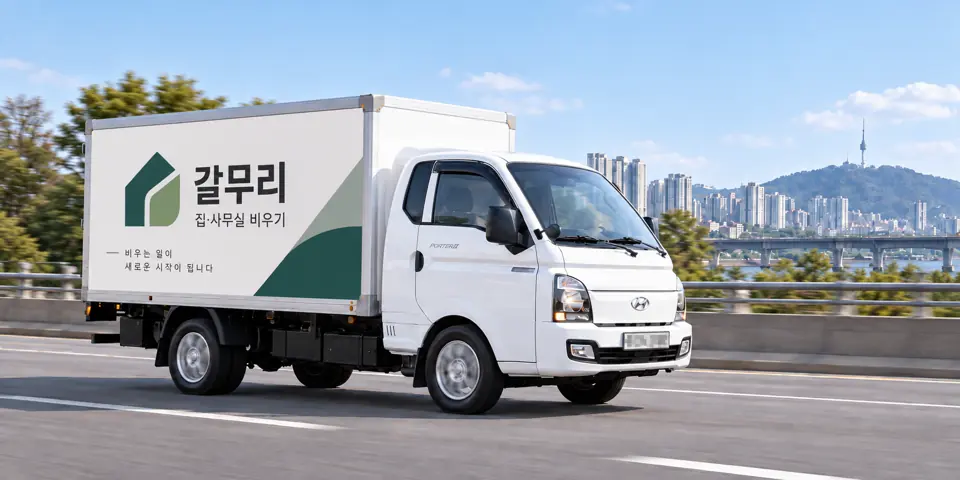 갈무리 작업 차량을 그린 그림, 중산동 유품정리